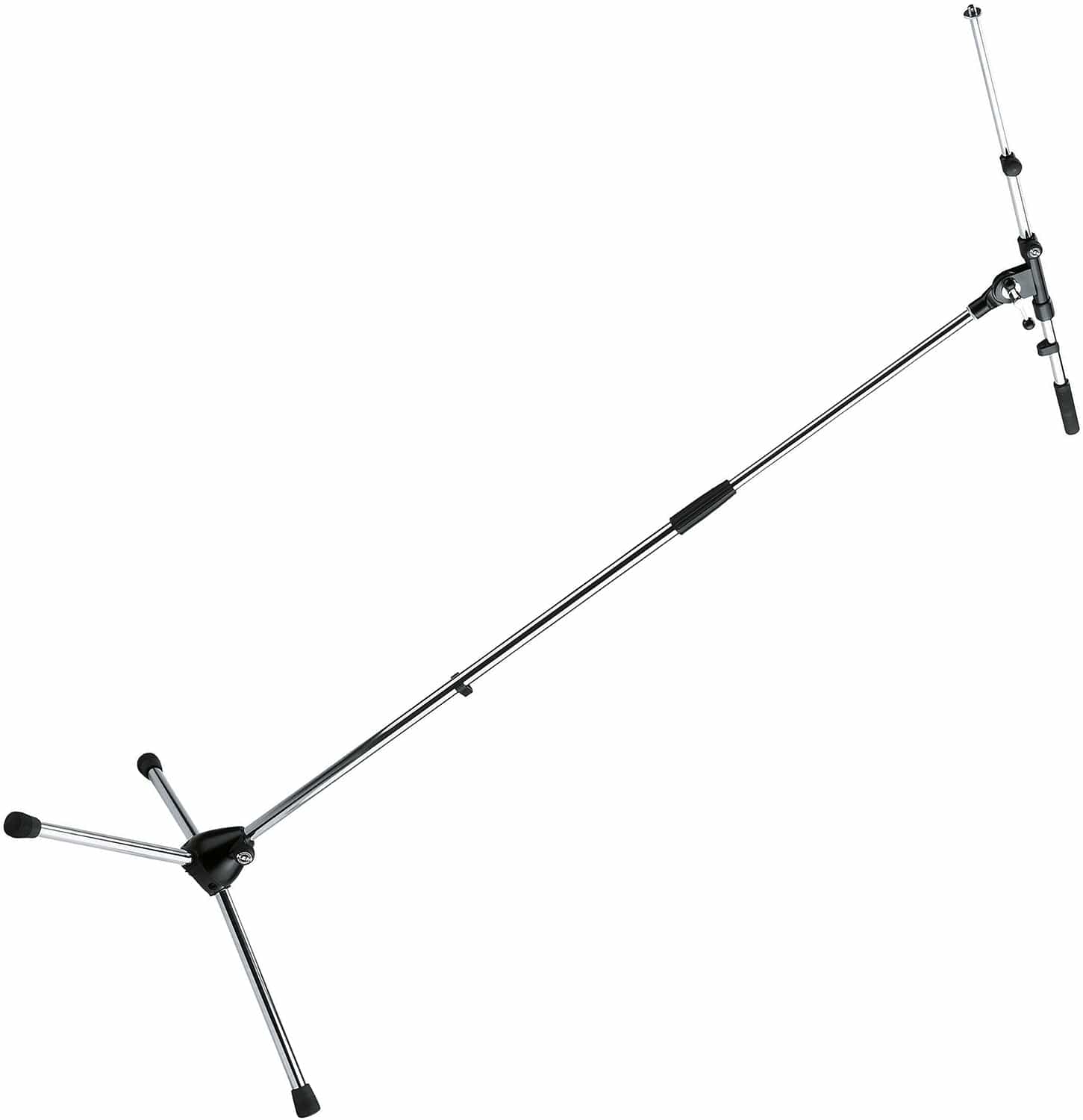 K&M 21090.500.02 Microphone Stand with Telescopic Boom Arm - HT 35.433 to 63.189" - Chrome - PSSL ProSound and Stage Lighting