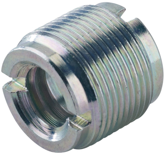 K&M 21500.000.29 Thread Adapter - 1/2" - 3/8" Female Thread - 5/8" 27 Gauge Male Thread - Zinc - PSSL ProSound and Stage Lighting