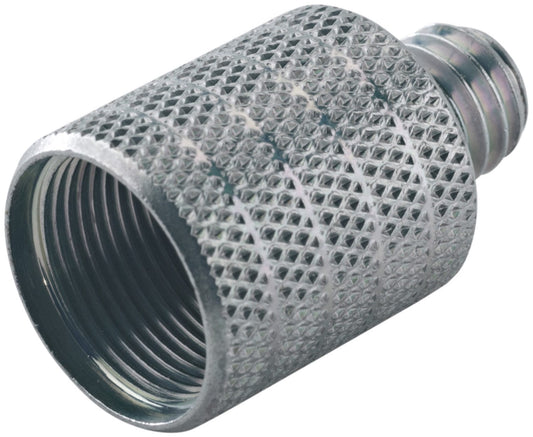 K&M 21600.000.29 Thread Adapter - 5/8" 27 Female Thread - 3/8" Male Thread - Zinc Plated - PSSL ProSound and Stage Lighting