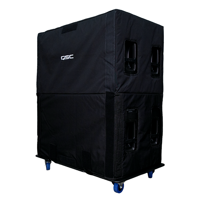 QSC 218-CVRX Soft, Padded Expandable Transport Cover Made With Heavy-Duty Nylon Materials for up to two stacked LS218 Subwoofers