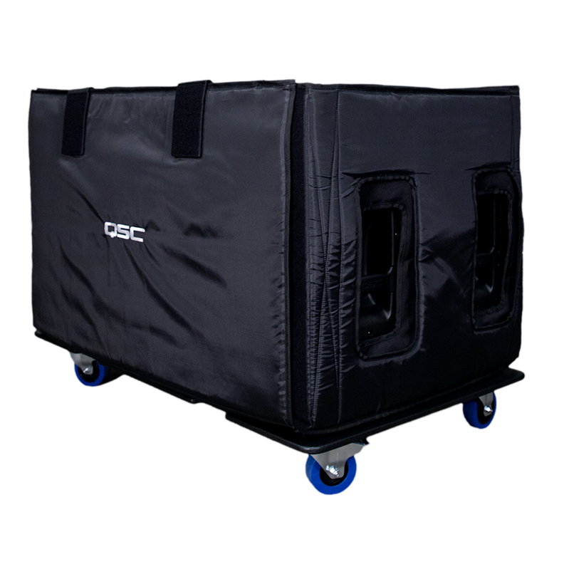 QSC 218-CVRX Soft, Padded Expandable Transport Cover Made With Heavy-Duty Nylon Materials for up to two stacked LS218 Subwoofers