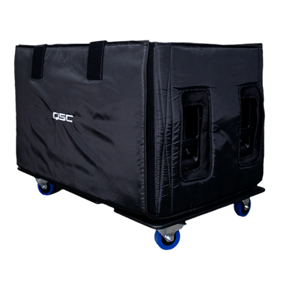 QSC 218-CVRX Soft, Padded Expandable Transport Cover Made With Heavy-Duty Nylon Materials for up to two stacked LS218 Subwoofers