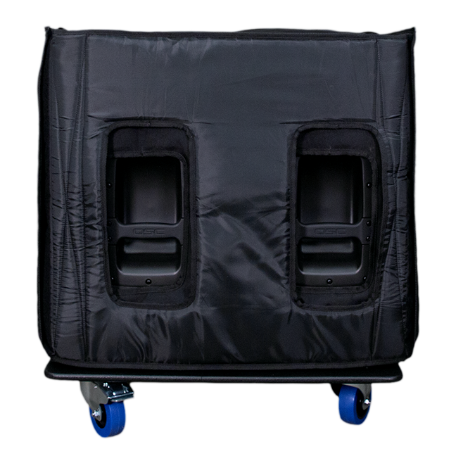 QSC 218-CVRX Soft, Padded Expandable Transport Cover Made With Heavy-Duty Nylon Materials for up to two stacked LS218 Subwoofers