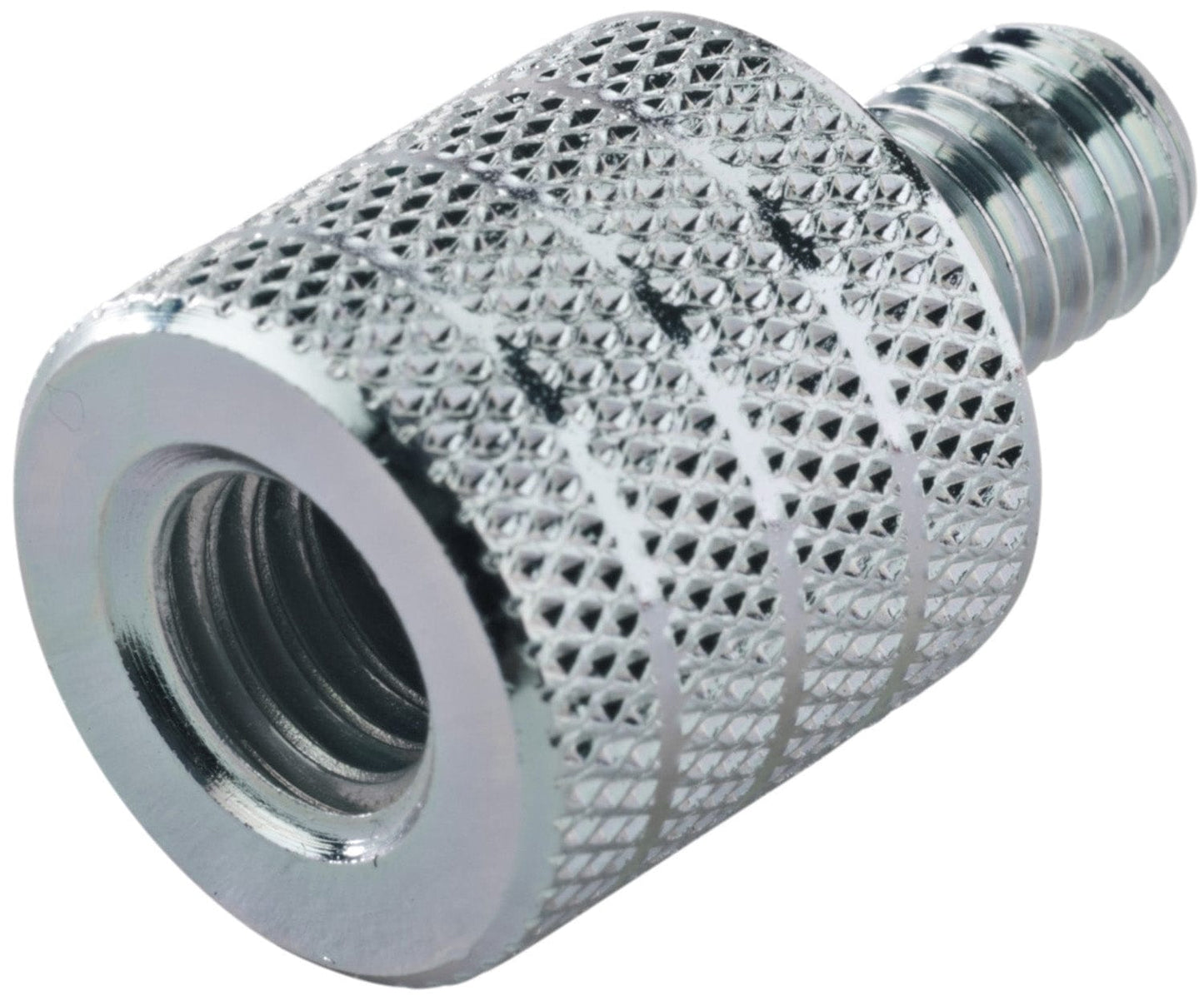 K&M 21918.000.29 Thread Adapter - 3/8" Female to M8 x 12mm Male - Zinc Plated - PSSL ProSound and Stage Lighting