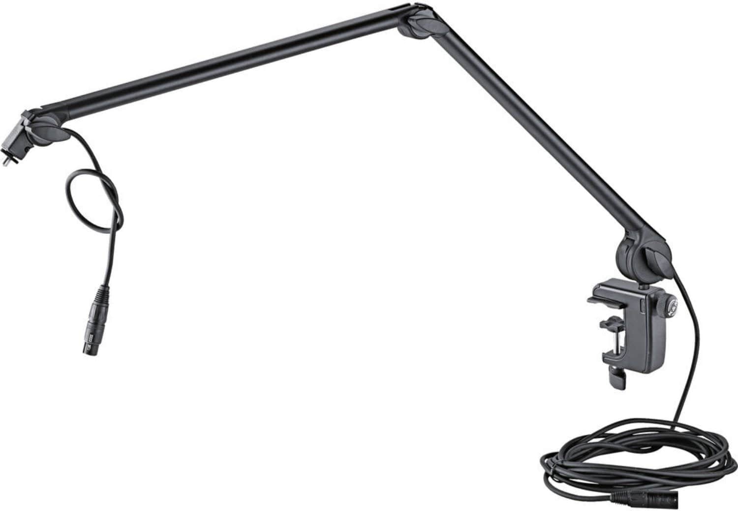 K&M 23860.321.55 Microphone Desk Arm with Microphone Cable (3 pin XLR Plug Connector) - Black - PSSL ProSound and Stage Lighting