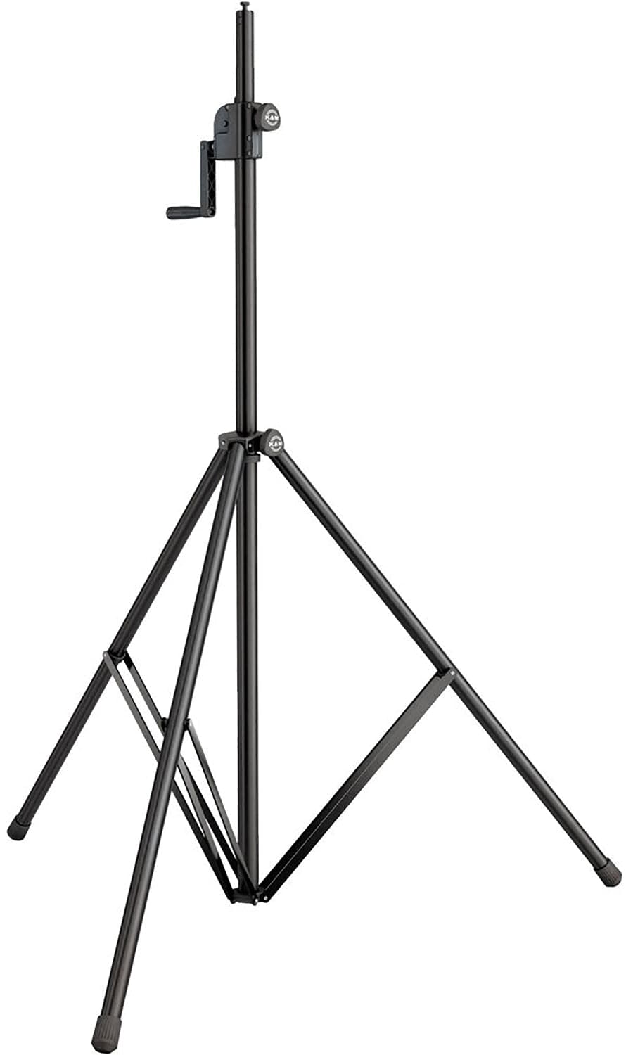 K&M 24615.000.55 Lighting / Speaker Stand - Hand Crank with Auto Lock - Black - PSSL ProSound and Stage Lighting