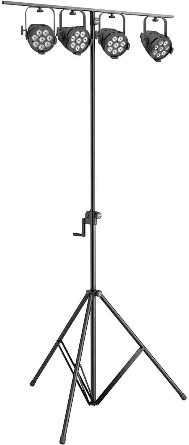 K&M 24615.000.55 Lighting / Speaker Stand - Hand Crank with Auto Lock - Black - PSSL ProSound and Stage Lighting