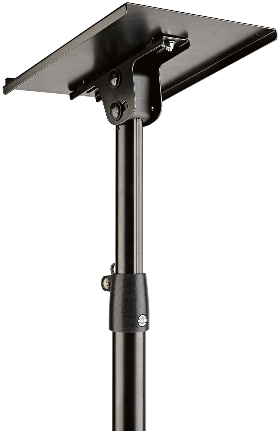 K&M 26754.000.55 Monitor Stand with Tiltable Tray and a Metal Tripod Base - Black - PSSL ProSound and Stage Lighting