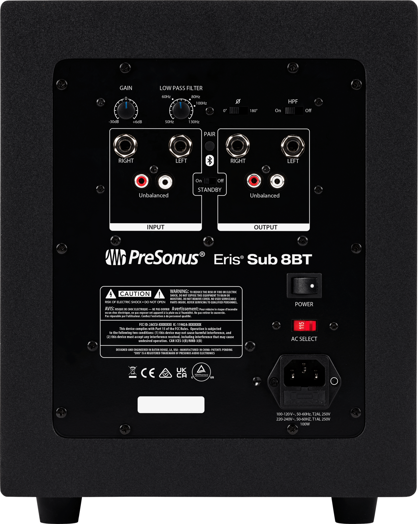 Presonus Eris Sub 8BT Caisson de basses de studio actif 8" avec Bluetooth