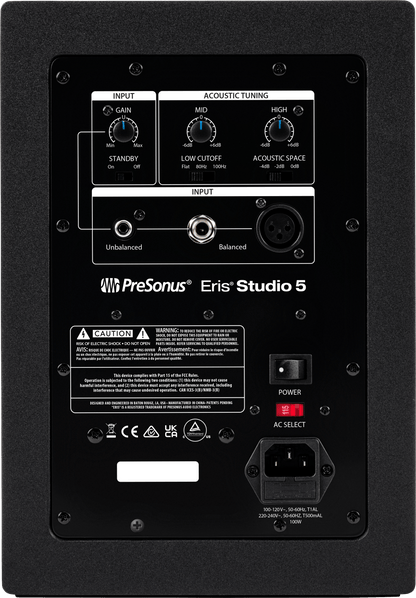 Presonus Eris Studio 5 Active 5.25 Inch Studio Monitor with EBM Waveguide - Solotech