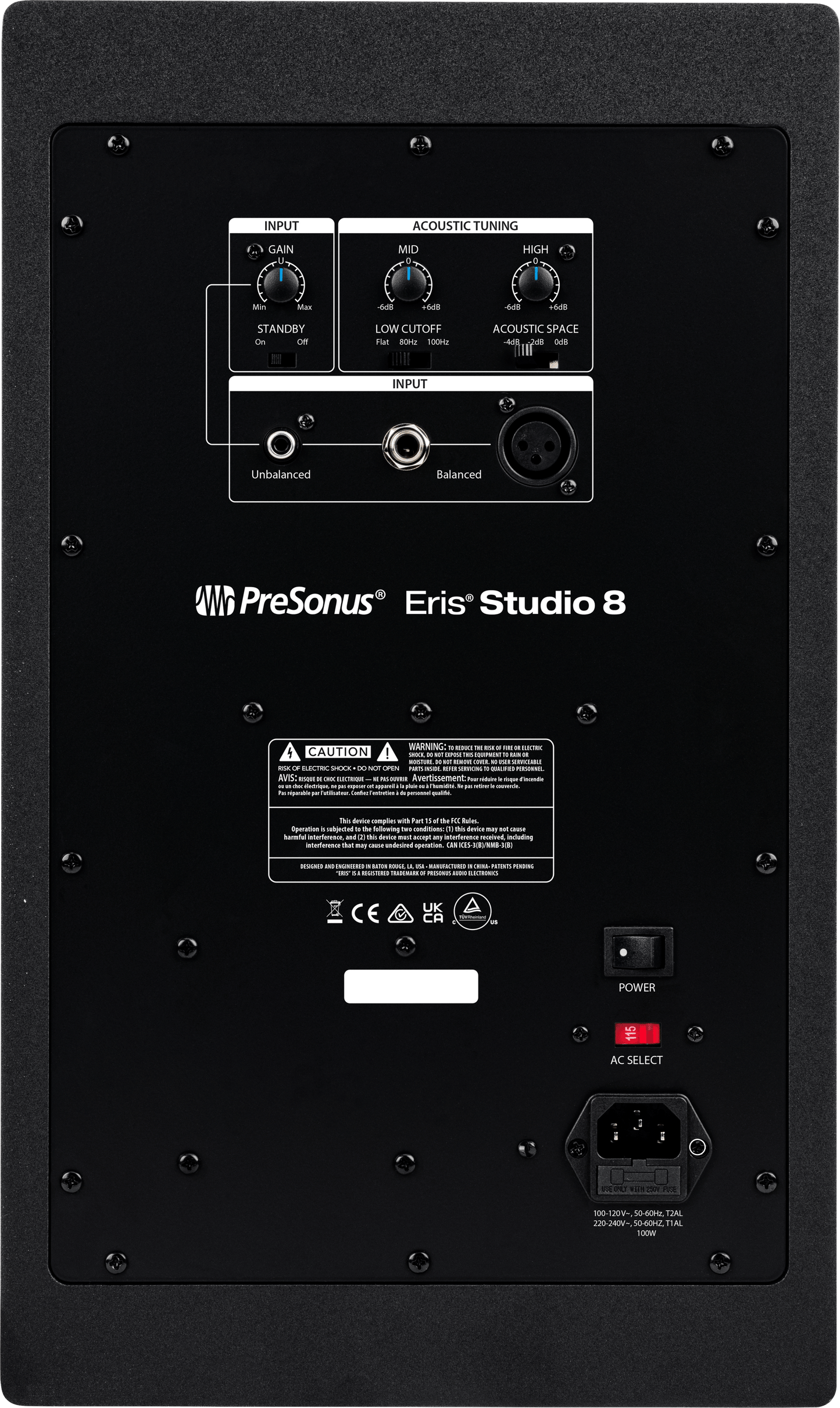 Moniteur de studio actif 8" Presonus Eris Studio 8 avec guide d'ondes EBM