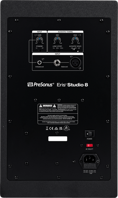 Moniteur de studio actif 8" Presonus Eris Studio 8 avec guide d'ondes EBM