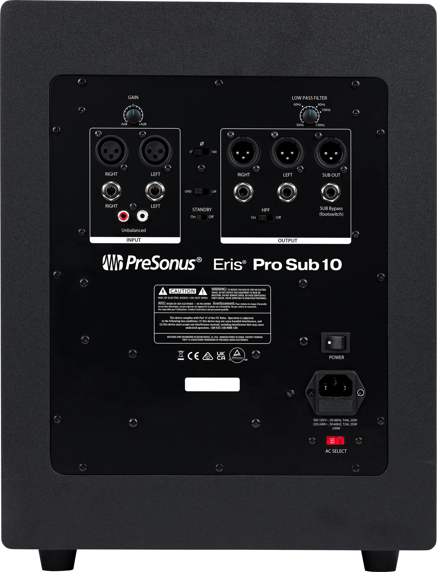 Presonus Pro Sub 10 Active 10 Inch Studio Subwoofer