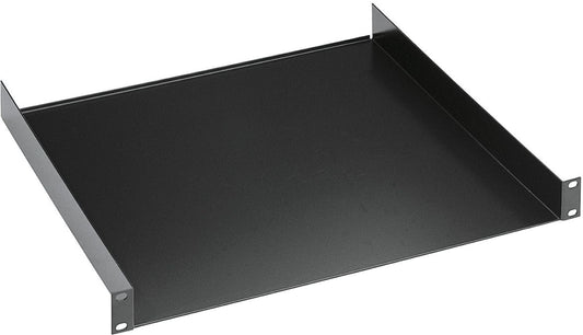 K&M 28481.000.55 Rack Shelf - 1 Space - 19 x 11.811" - Black - PSSL ProSound and Stage Lighting