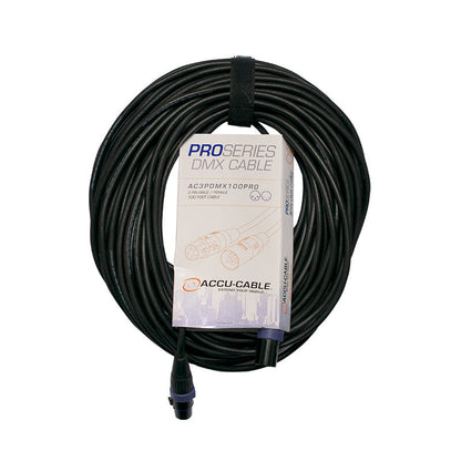 Elation AC3PDMX100PRO 100 FOOT, 3 PIN, PRO, DMX CABLE. PVC JACKET, NINGBO NEUTRIK XLR