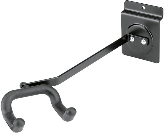 K&M 44181.000.55 Product Holder for Guitar - Left Facing Slatwall Mount - Black - PSSL ProSound and Stage Lighting