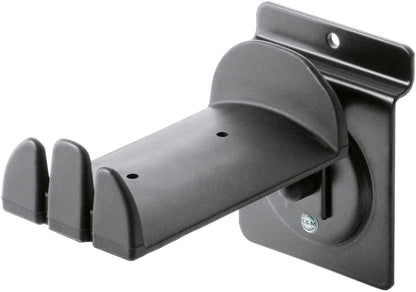 K&M 44195.000.55 Product Holder for Headphone - Slatwall Mount - Black - PSSL ProSound and Stage Lighting