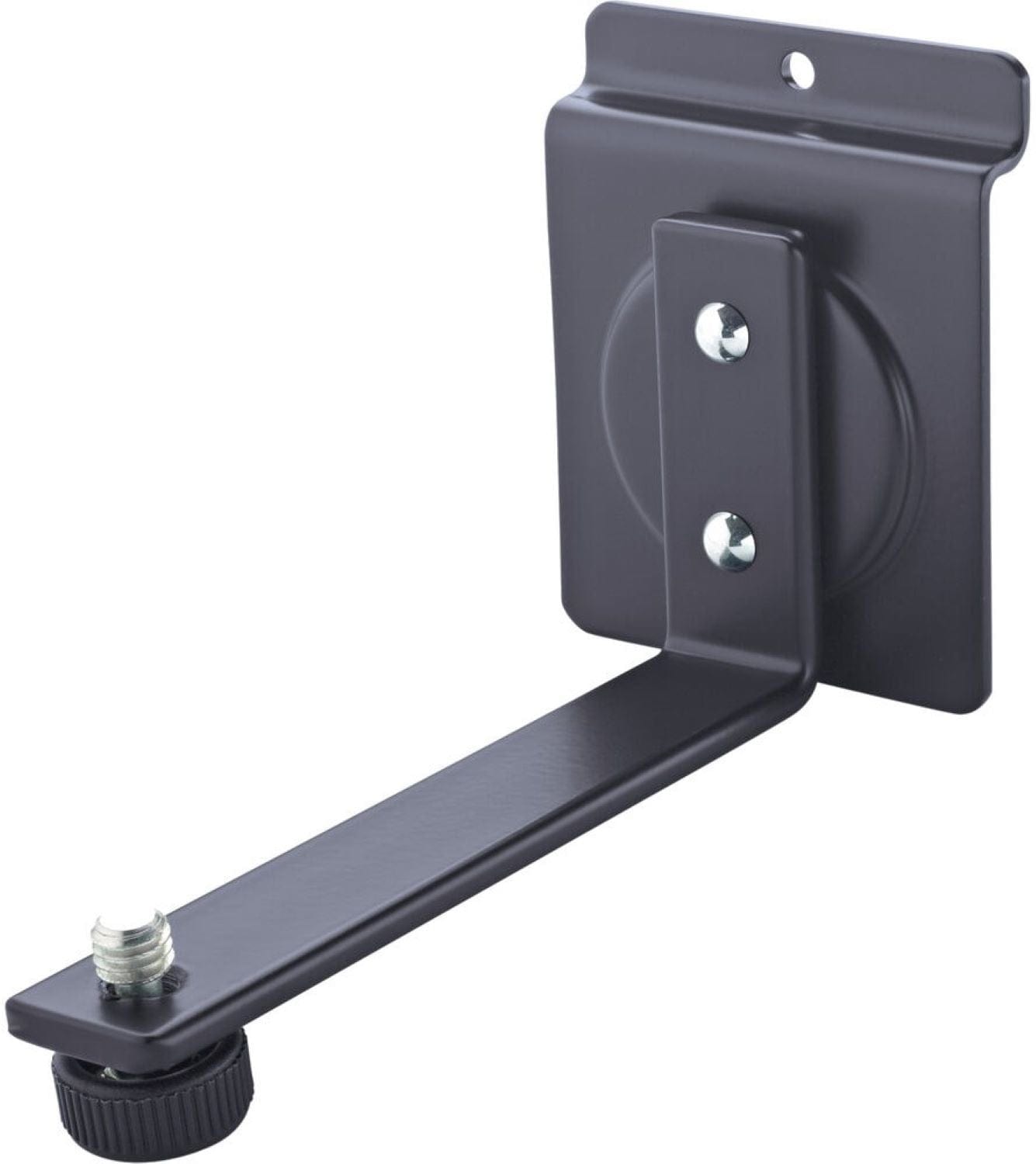 K&M 44500.000.55 Product Holder for Microphone - Slatwall Mount - Black - PSSL ProSound and Stage Lighting