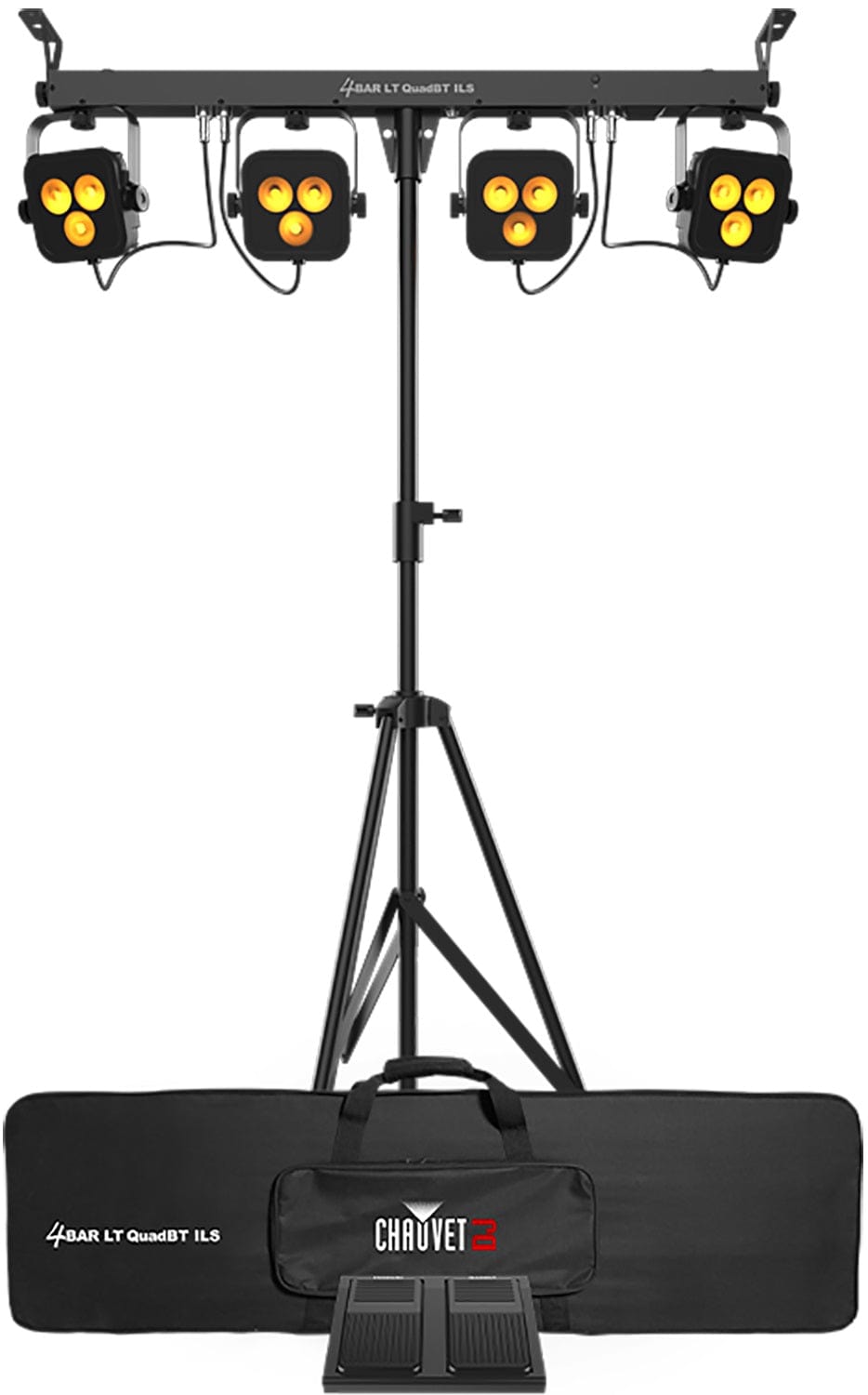 Chauvet 4BARLTQUADBTILS 4BAR LT Quad BT ILS Portable Wash Light System with ILS - PSSL ProSound and Stage Lighting