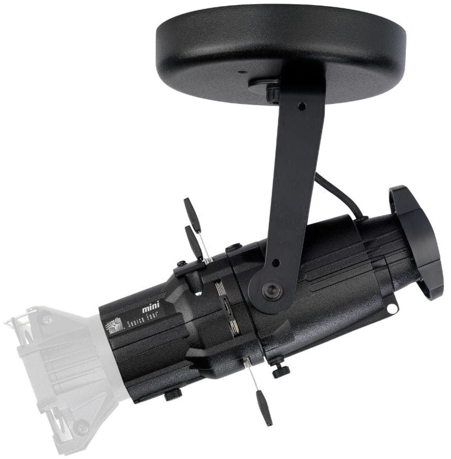 ETC Source Four Mini Gallery LED Ellipsoidal 2700 K, 26-Degree Lens Tube with Edison Plug - Black (Canopy) - PSSL ProSound and Stage Lighting