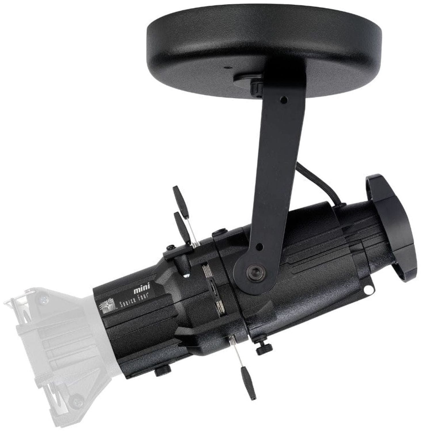 ETC Source Four Mini Gallery LED Ellipsoidal 2700 K, 36-Degree Lens Tube with Edison Plug - Black (Canopy) - PSSL ProSound and Stage Lighting