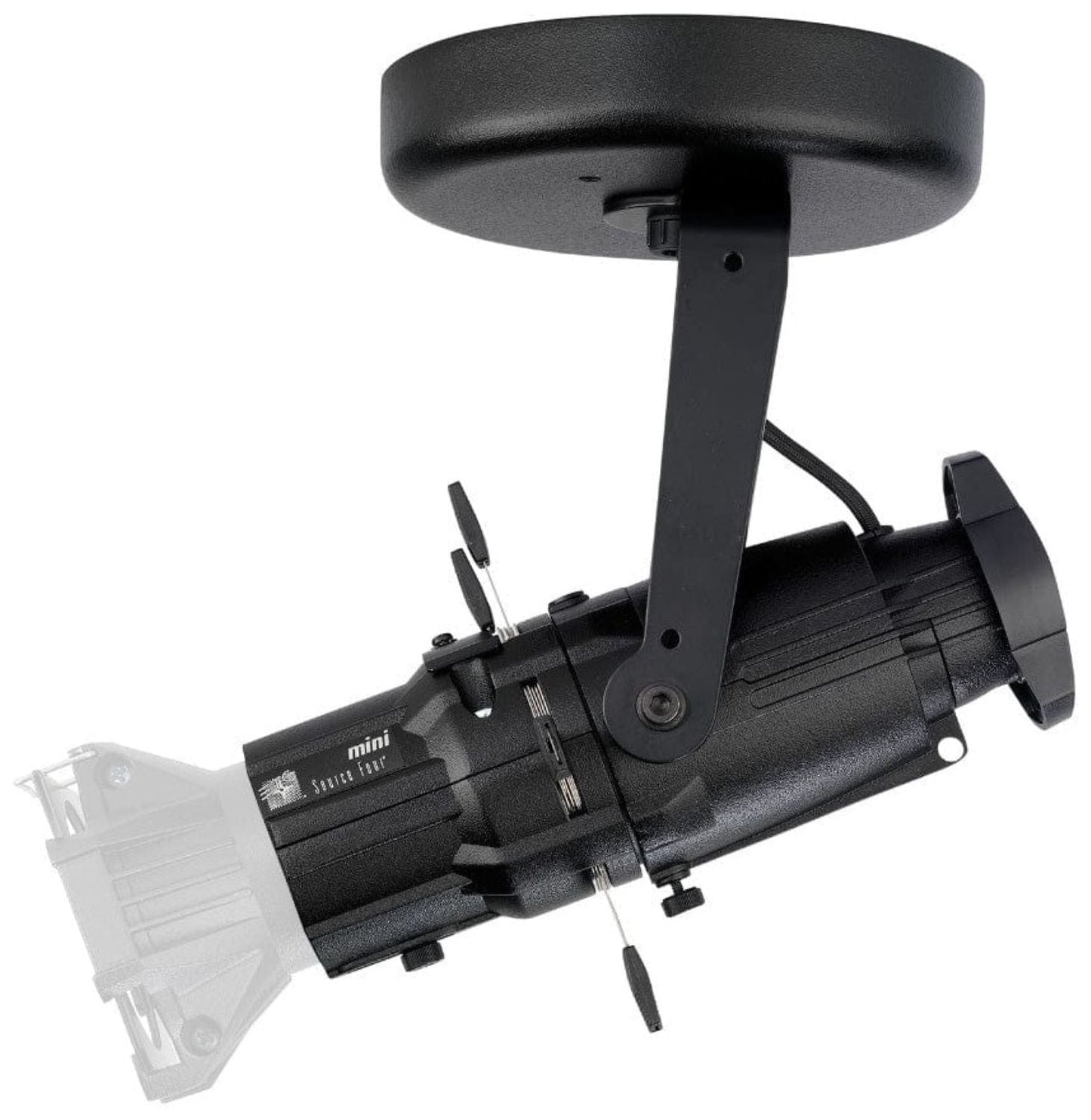 ETC Source Four Mini LED Ellipsoidal 4000 K, 26-Degree Lens Tube with Edison Plug - Black (Canopy) - PSSL ProSound and Stage Lighting