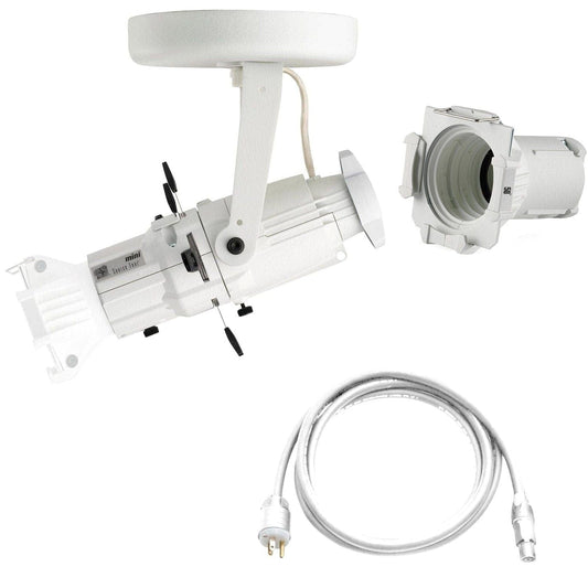 ETC Source Four Mini LED Ellipsoidal 5000 K, 50-Degree Lens Tube with Edison Plug - White (Canopy) - PSSL ProSound and Stage Lighting