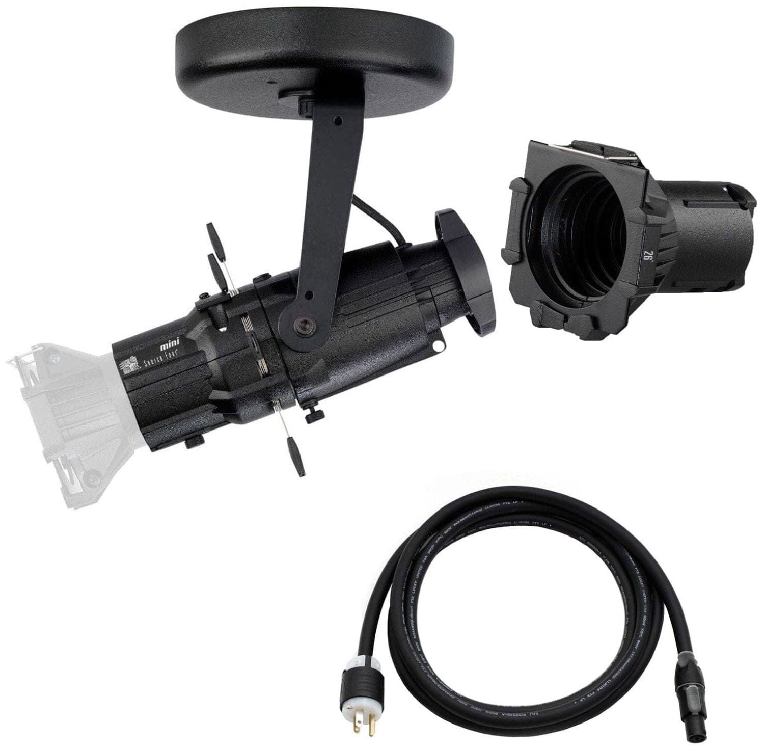 ETC Source Four Mini LED Ellipsoidal 5000 K with 26-Degree Lens Tube ...