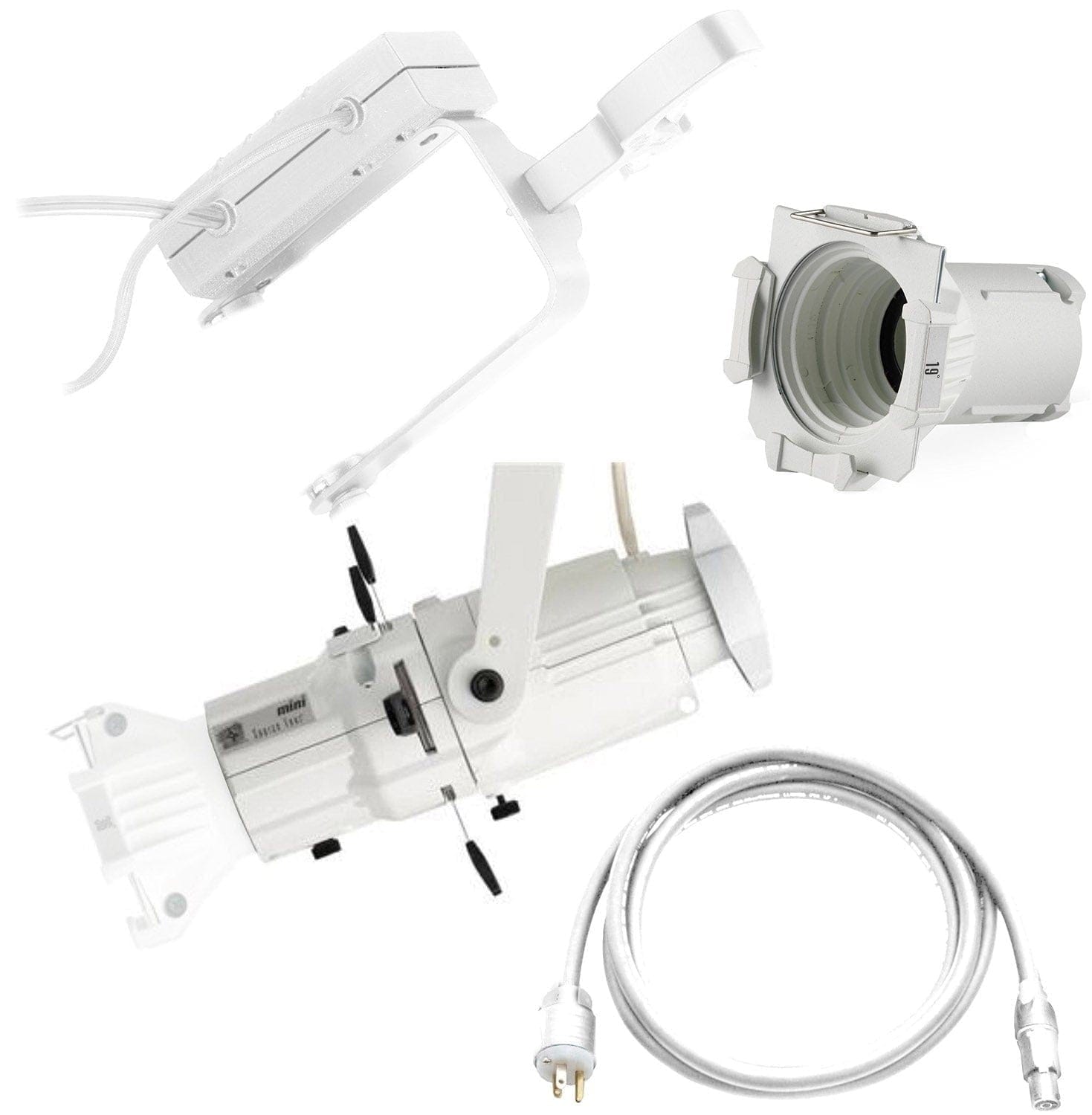 ETC Source Four Mini LED Ellipsoidal 5000 K, 19-Degree Lens Tube with Edison Plug - White (Portable) - PSSL ProSound and Stage Lighting