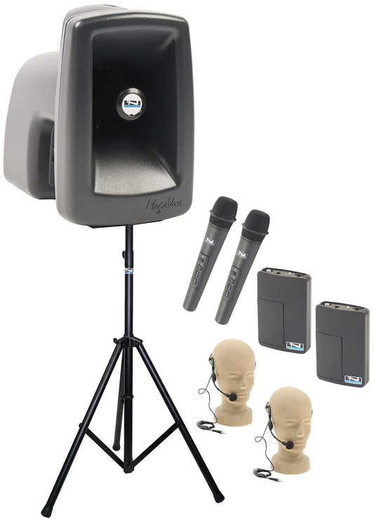 Anchor Audio 512425 MegaVox System 4 - 2x Handheld / 2x Headband Wireless Microphones - PSSL ProSound and Stage Lighting