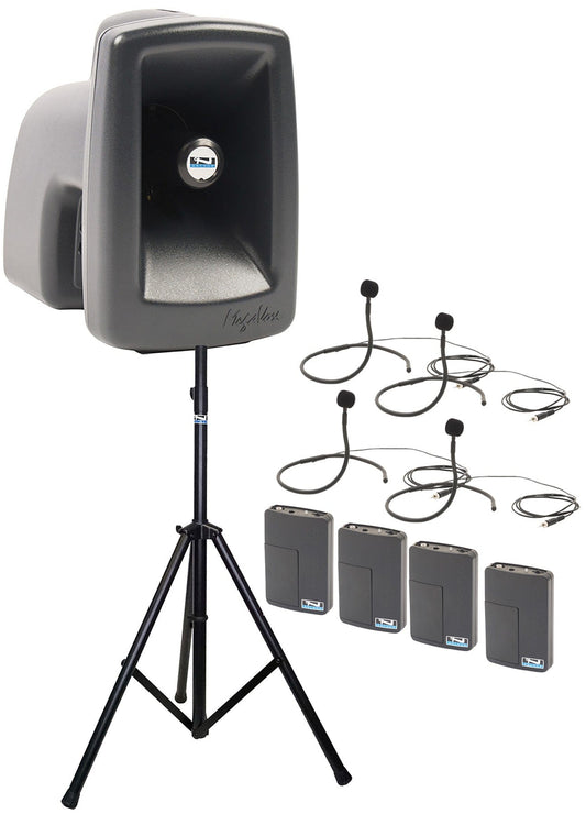 Anchor Audio 512470 MegaVox System 4 - 4x Collar Wireless Microphones - PSSL ProSound and Stage Lighting