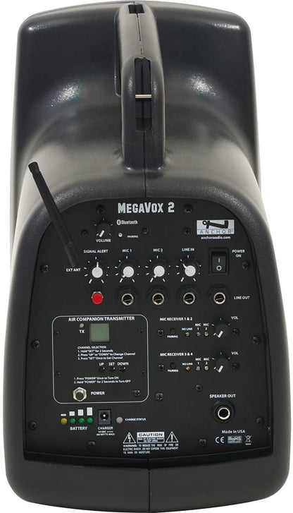 Anchor Audio 515400 MegaVox System X4 - Anchor-Air / 4x Handheld Wireless Microphones - PSSL ProSound and Stage Lighting