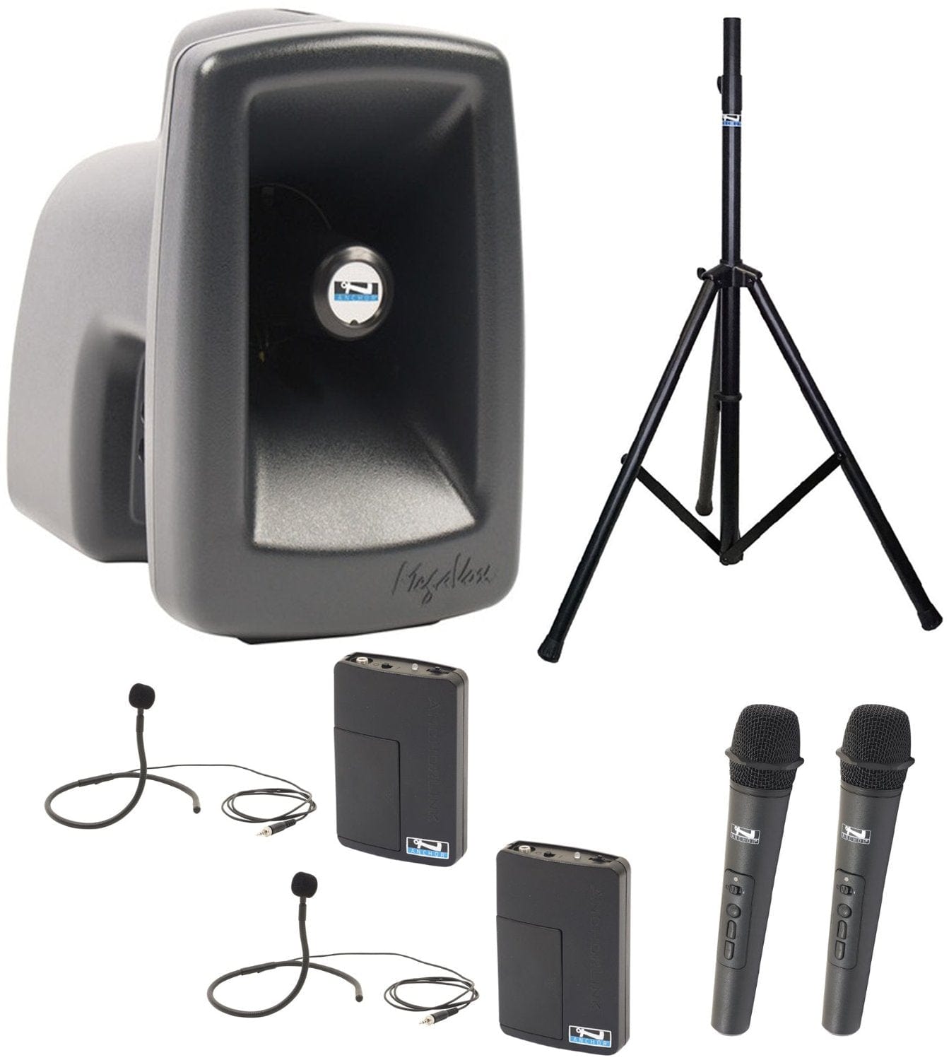 Anchor Audio 515435 MegaVox System X4 - Anchor-Air / 2x Handheld / 2x Collar Wireless Microphones - PSSL ProSound and Stage Lighting