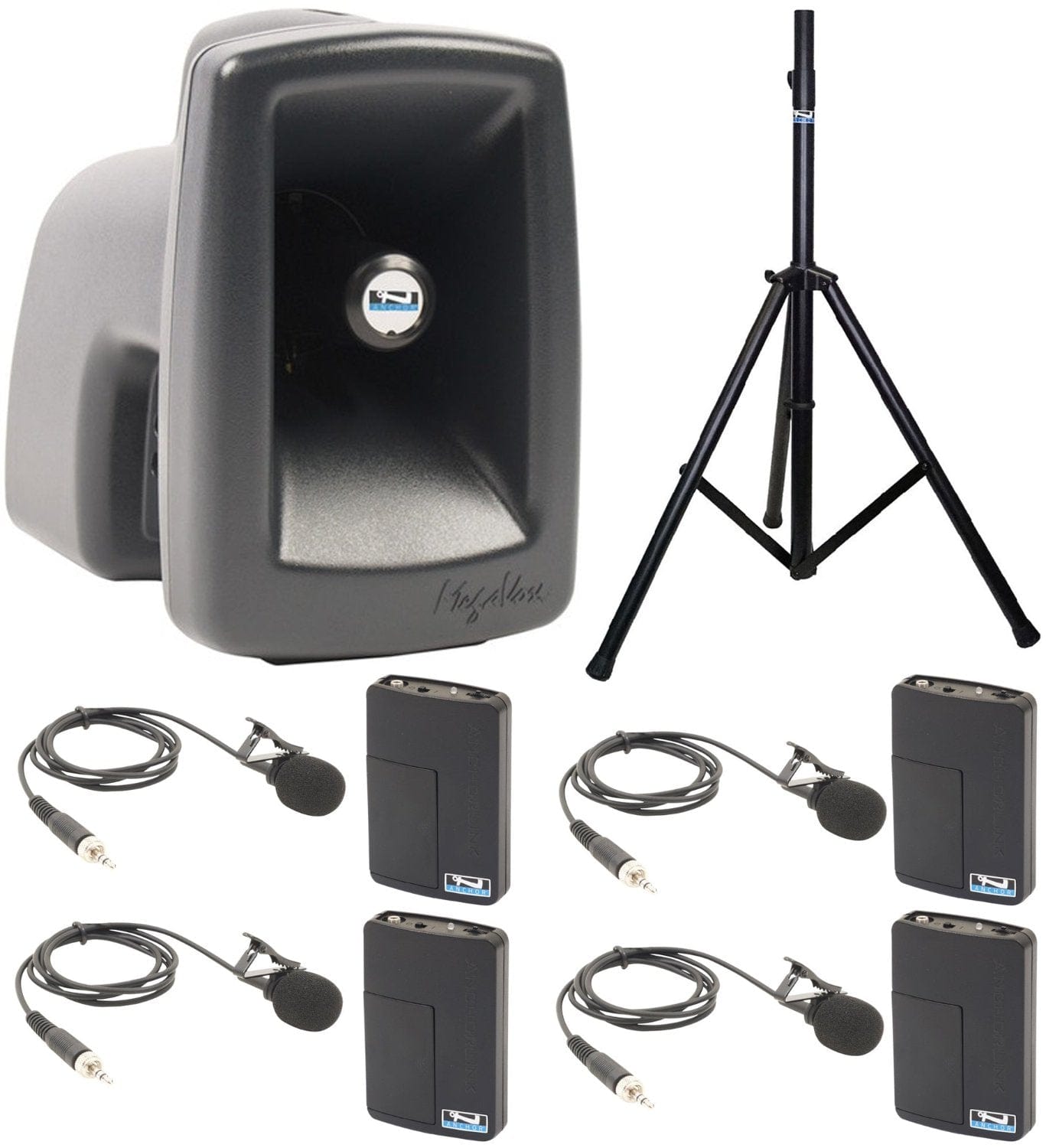 Anchor Audio 515460 MegaVox System X4 - Anchor-Air / 4x Lapel Wireless Microphones - PSSL ProSound and Stage Lighting