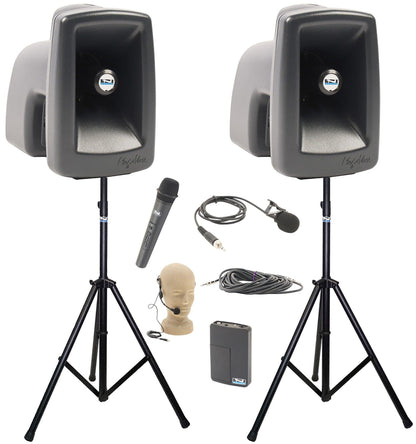 Anchor Audio 545229 MegaVox Pair COMP 2 - Handheld / Lapel / Headband Wireless Microphones - PSSL ProSound and Stage Lighting