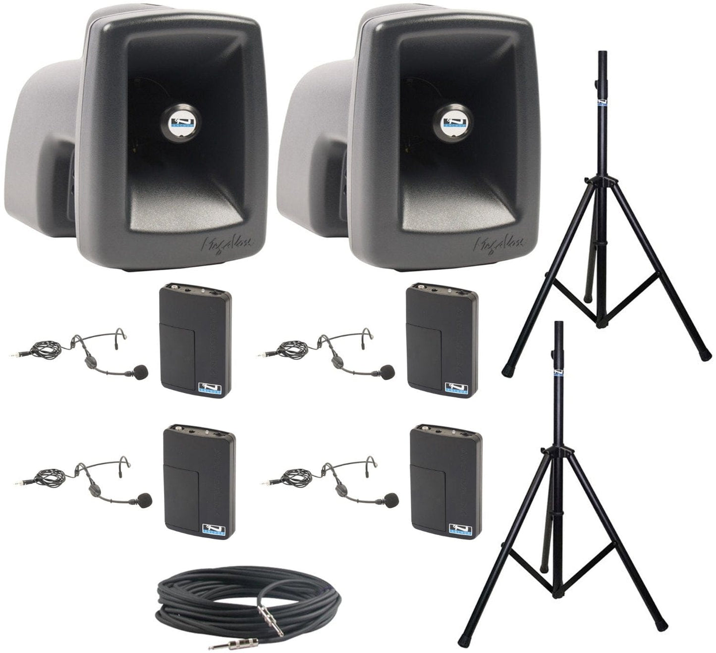 Anchor Audio 545450 MegaVox Pair COMP 4 - 4x Headband Wireless Microphones - PSSL ProSound and Stage Lighting