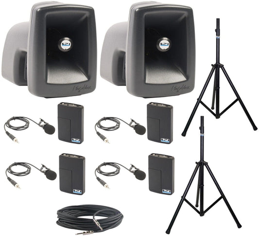 Anchor Audio 545460 MegaVox Pair COMP 4 - 4x Lapel Wireless Microphones - PSSL ProSound and Stage Lighting