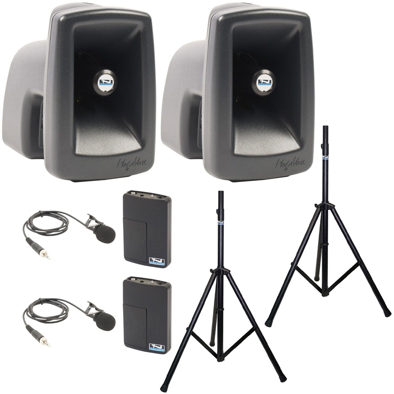 Anchor Audio 560260 MegaVox Pair AIR X2 - Anchor-Air / 2x Lapel Wireless Microphones - PSSL ProSound and Stage Lighting