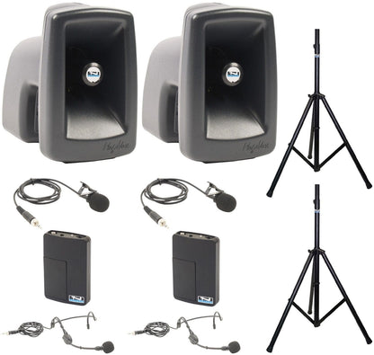 Anchor Audio 560290 MegaVox Pair AIR X2 - Anchor-Air / 2x Lapel / 2x Headband Wireless Microphones - PSSL ProSound and Stage Lighting