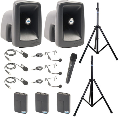 Anchor Audio 560419 MegaVox Pair AIR X4 - Anchor-Air / 1x Handheld / 3x Lapel / 3x Headband Mics - PSSL ProSound and Stage Lighting