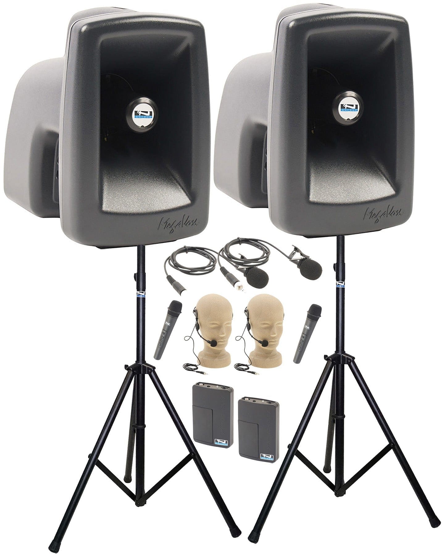 Anchor Audio 560429 MegaVox Pair AIR X4 - Anchor-Air / 2x Handheld / 2x Lapel / 2x Headband Mics - PSSL ProSound and Stage Lighting