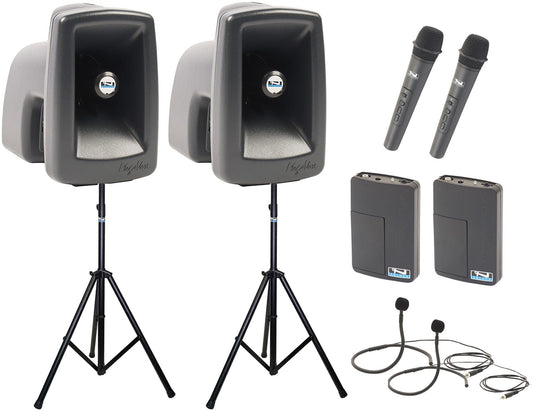 Anchor Audio 560435 MegaVox Pair AIR X4 - Anchor-Air / 2x Handheld / 2x Collar Wireless Mics - PSSL ProSound and Stage Lighting