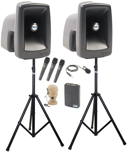 Anchor Audio 560439 MegaVox Pair AIR X4 - Anchor-Air / 3x Handheld / 1x Lapel / 1x Headband Mics - PSSL ProSound and Stage Lighting