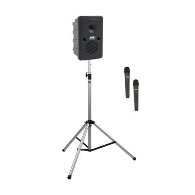 Anchor Audio Go Getter 2 System 2 Go Getter 2, AnchorLINK, and two wireless handheld microphones and one speaker standModels Included: GG2-U2, QTY. 2 WH-LINK, SS-550