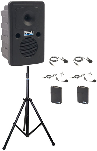 Anchor Audio 611290 Go Getter 2 System 2 - 2x Lapel / 2x Headband Wireless Microphones - PSSL ProSound and Stage Lighting