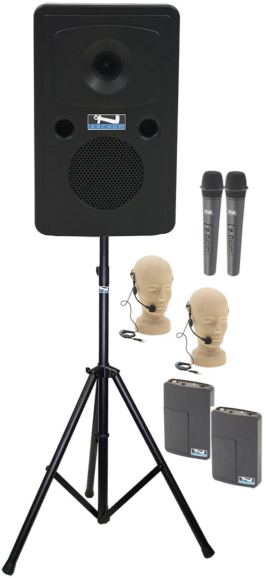 Anchor Audio 612425 Go Getter 2 System 4 - Anchor-Air / 2x Handheld / 2x Headband Wireless Mics - PSSL ProSound and Stage Lighting