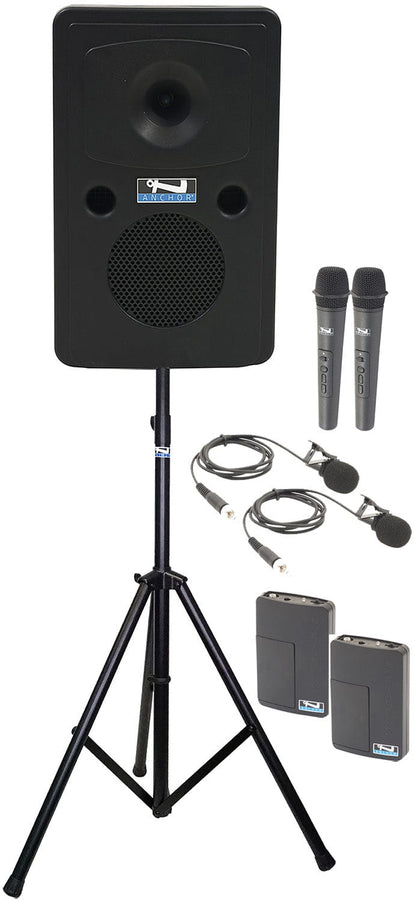 Anchor Audio 612430 Go Getter 2 System 4 - Anchor-Air / 2x Handheld / 2x Lapel Wireless Microphones - PSSL ProSound and Stage Lighting