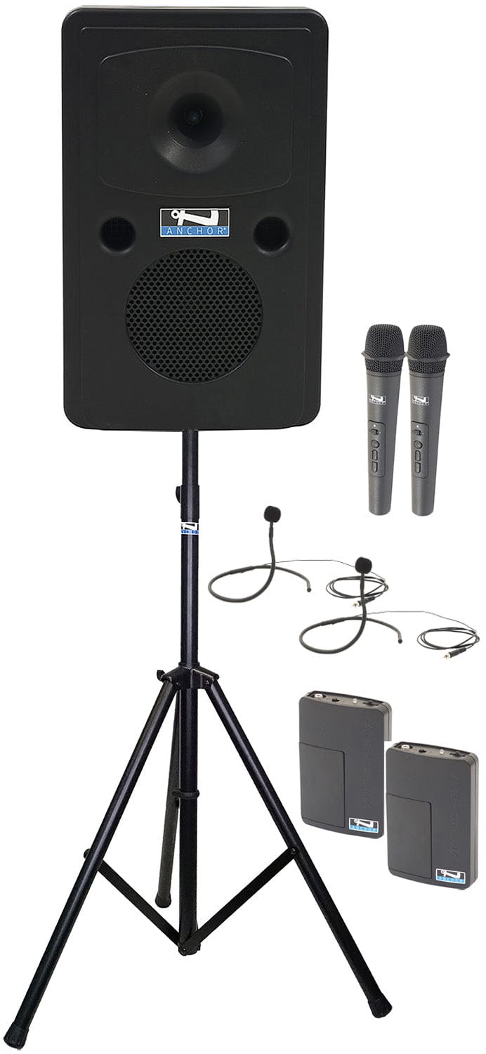 Anchor Audio 612435 Go Getter 2 System 4 - Anchor-Air / 2x Handheld / 2x Collar Wireless Microphones - PSSL ProSound and Stage Lighting