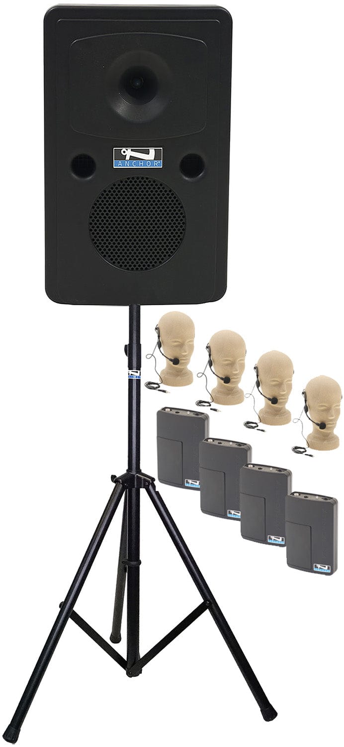 Anchor Audio 612450 Go Getter 2 System 4 - Anchor-Air / 4x Headband Wireless Microphones - PSSL ProSound and Stage Lighting