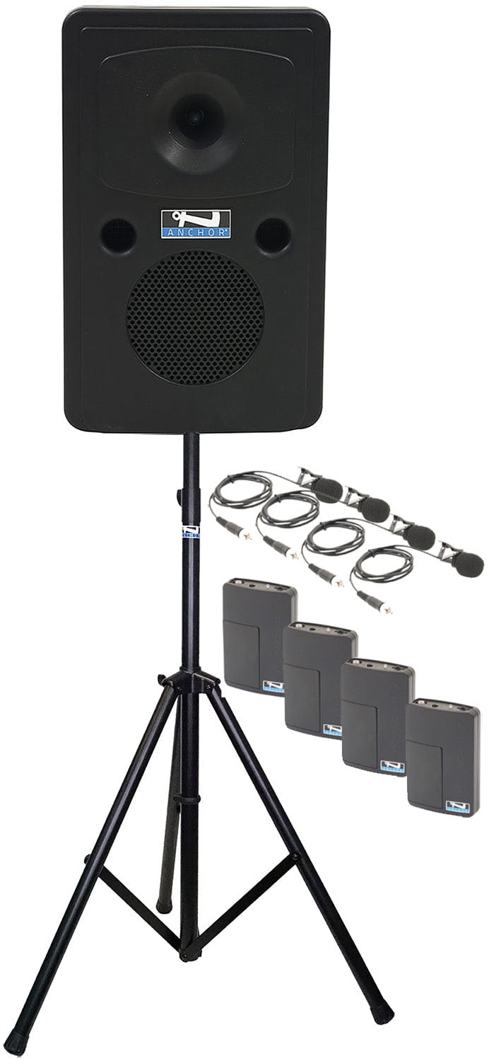 Anchor Audio 612460 Go Getter 2 System 4 - Anchor-Air / 4x Lapel Wireless Microphones - PSSL ProSound and Stage Lighting